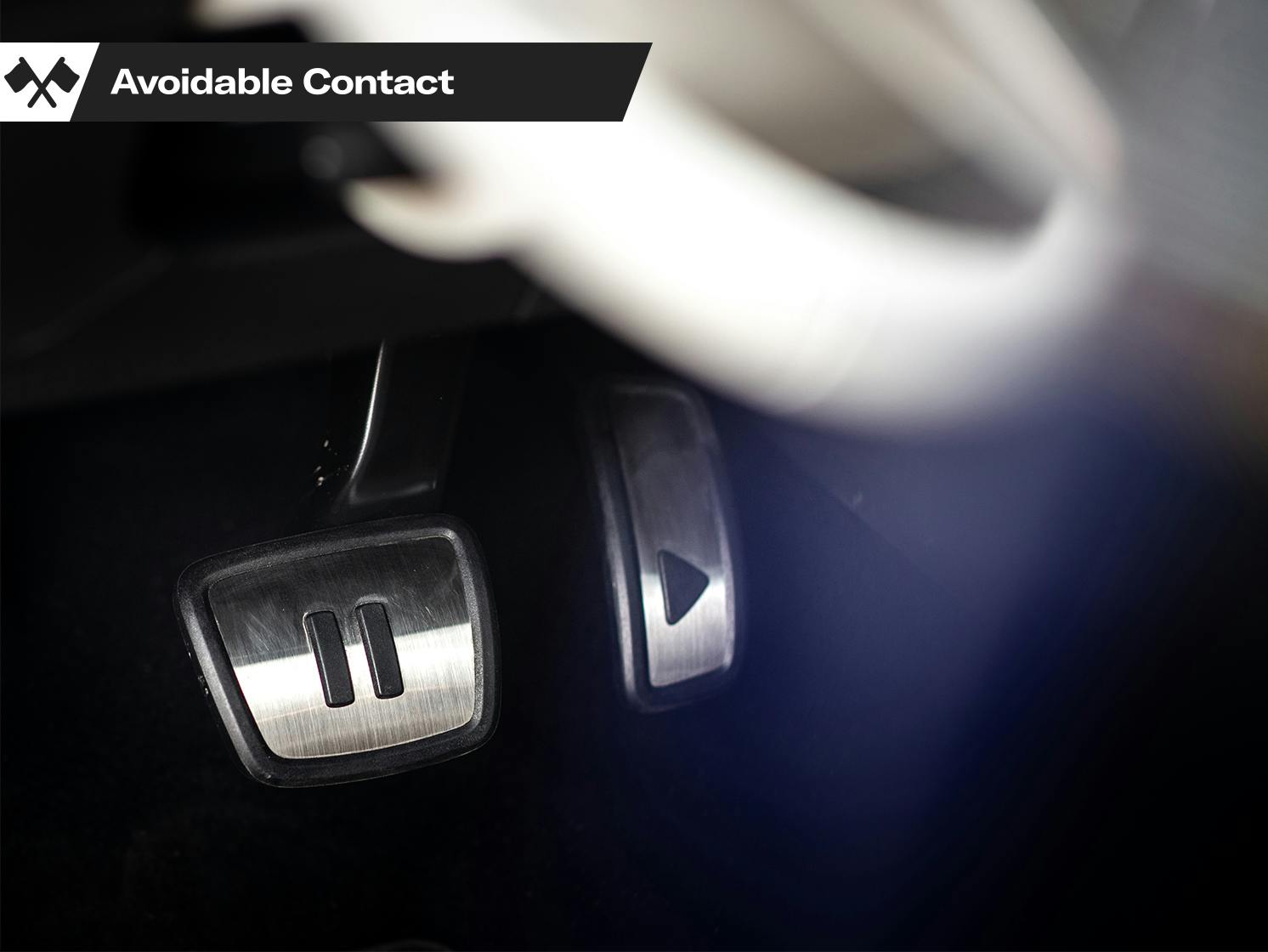 VW Volkswagen EV Play Pause Foot Pedals Avoidable Contact