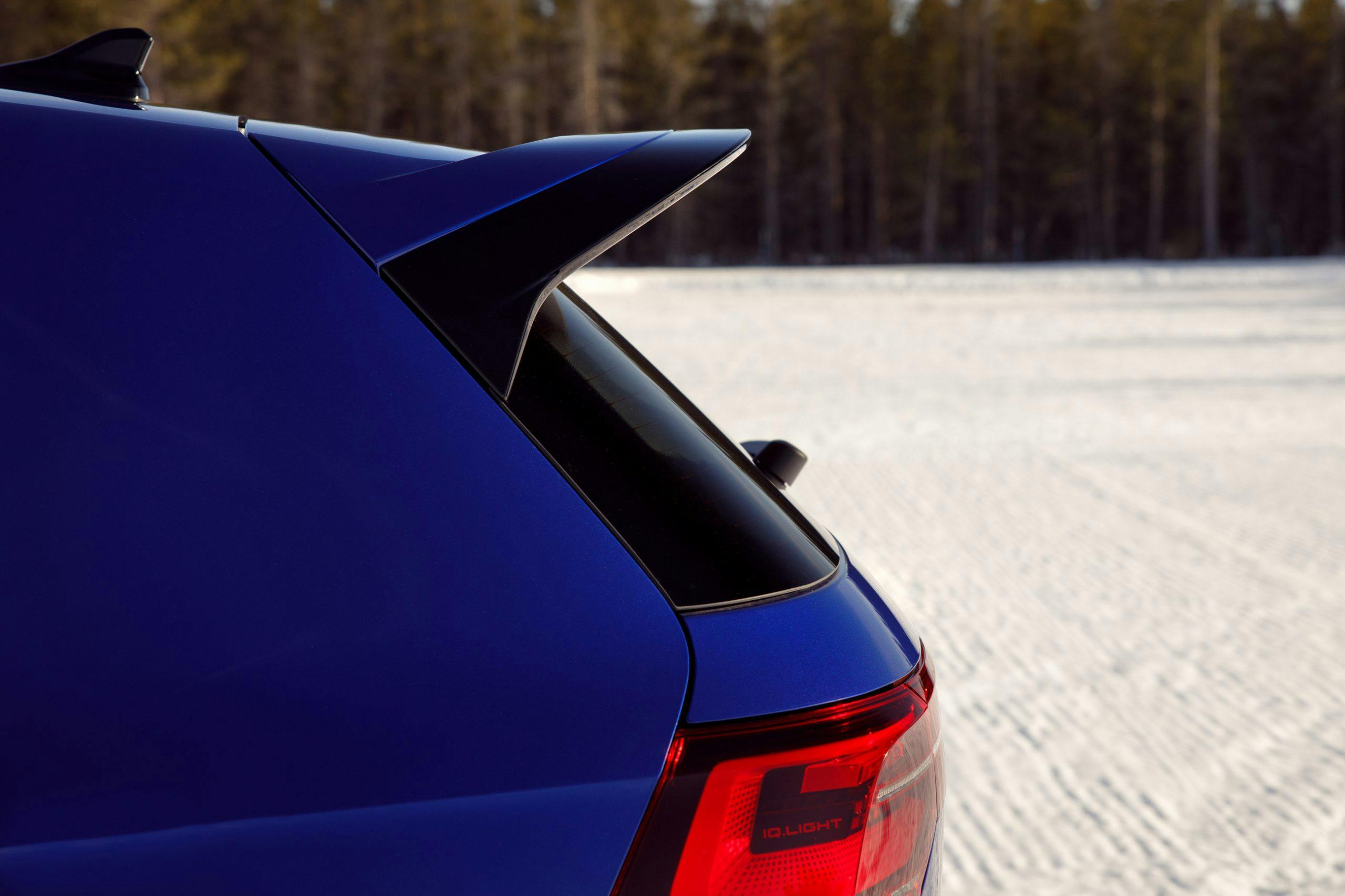 2022 Volkswagen Golf R rear spoiler profile