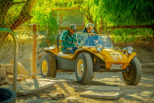 Meyers Manx Dune Buggy front three-quarter owner drives