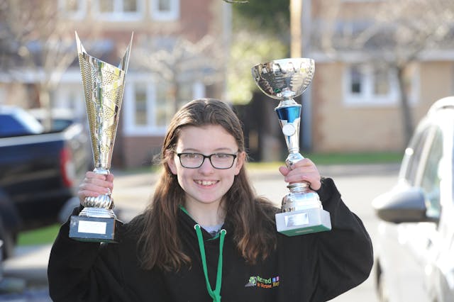 Catherine Potter two trophies