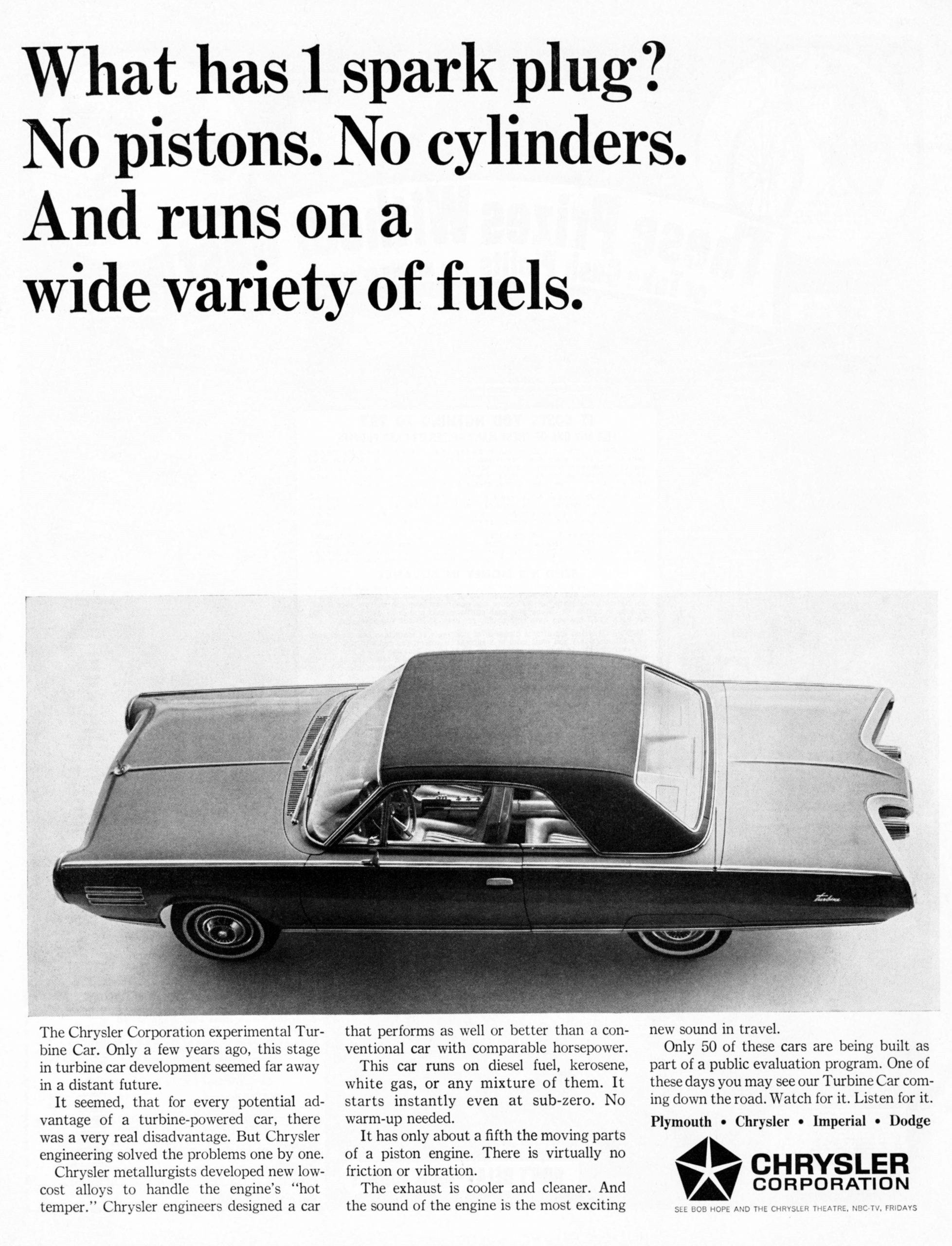 Chrysler Turbine history - 1964 Chrysler Turbine Ad