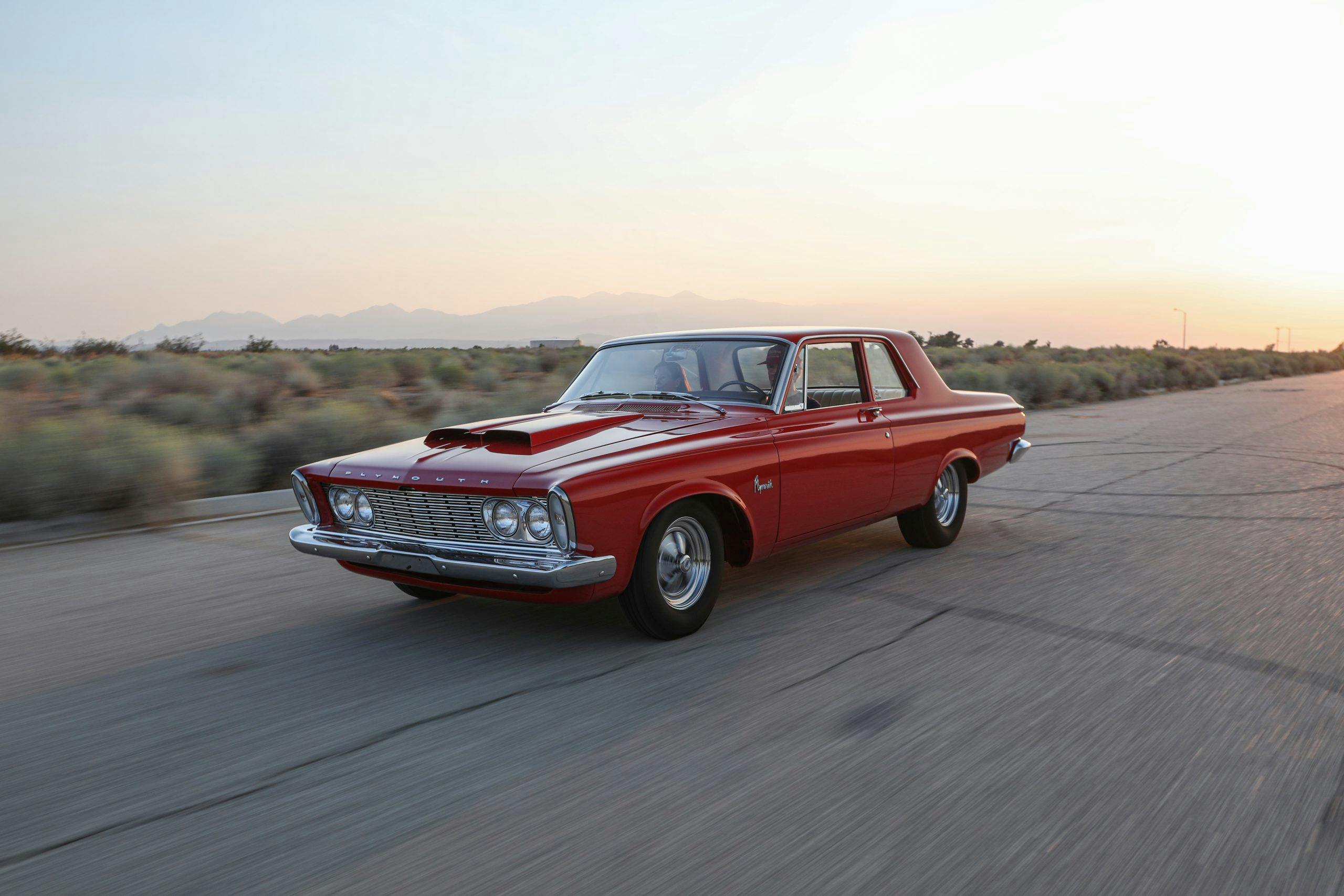 1963 Plymouth 426 Max Wedge lightweight front three-quarter action
