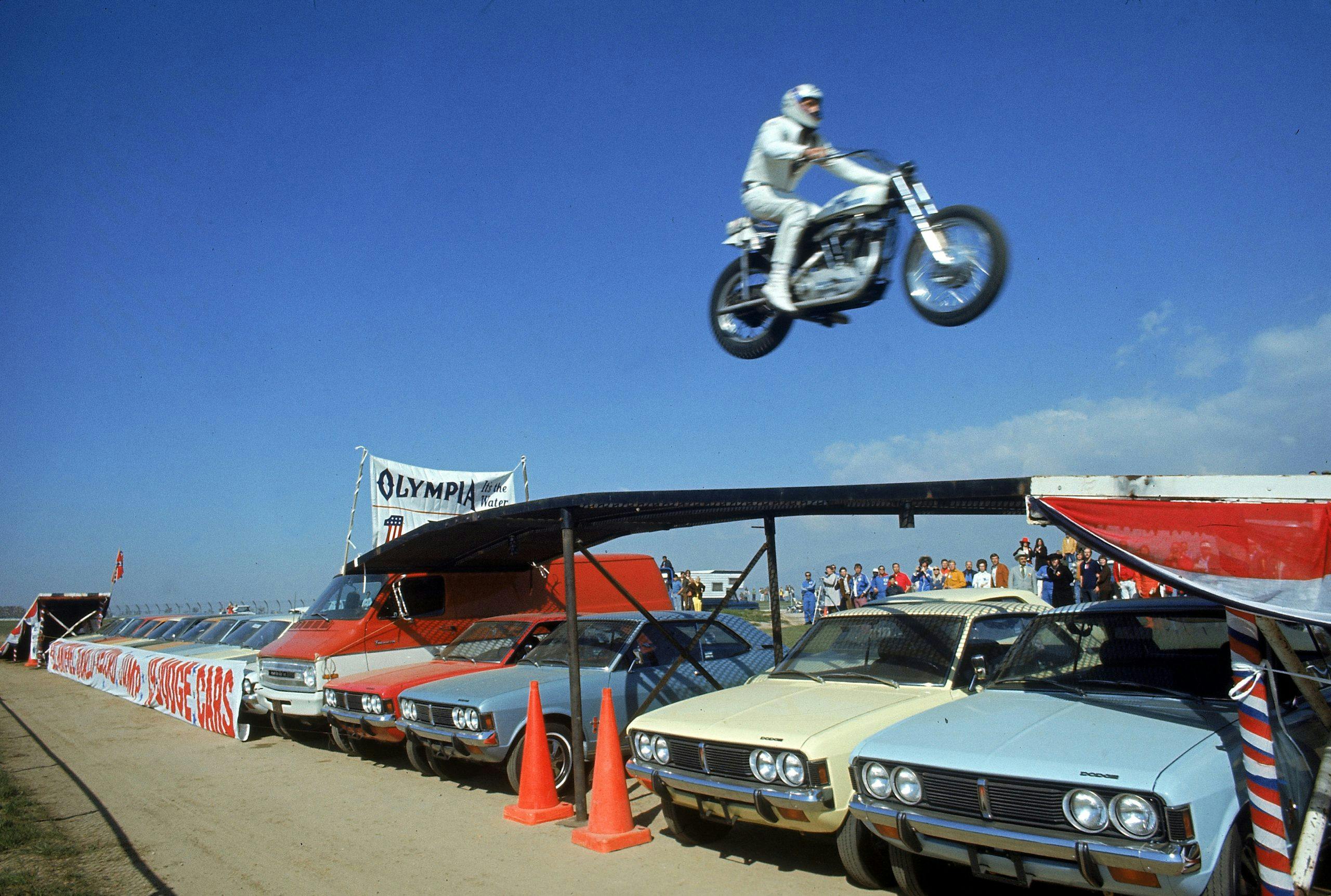 Evel Knievel In Flight