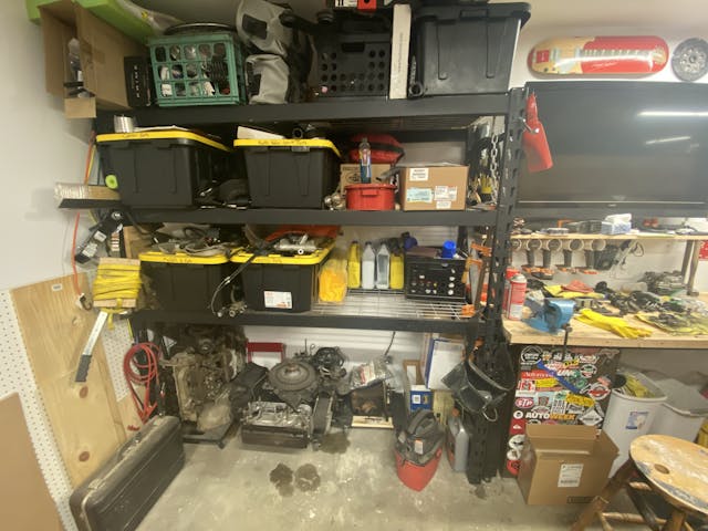 Kyle's garage shelves