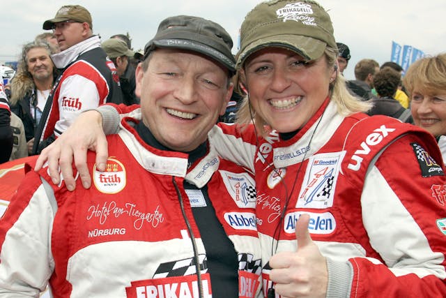 Late Sabine Schmitz with husband Klaus Abbelen