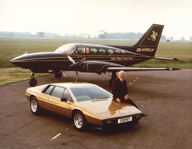 Colin Chapman lotus espirit and private jet