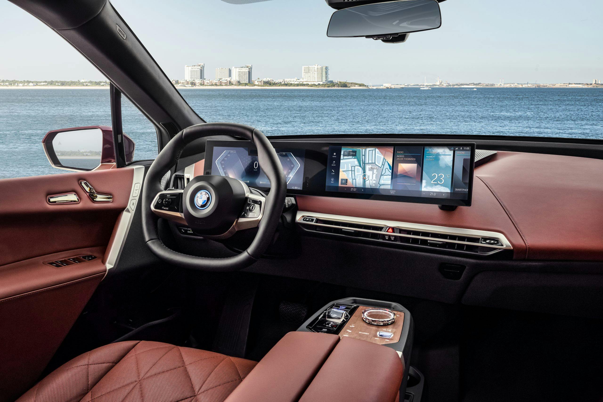 BMW iDrive 8 iX interior