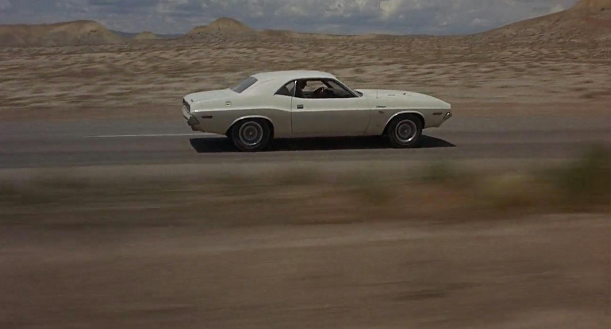 1970 Dodge Challenger R/T 440 Magnum side profile desert highway action