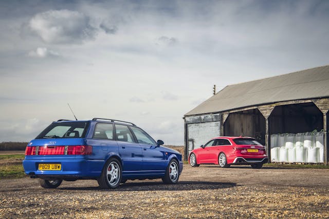Audi RS2 and RS6 rear three-quarter barn