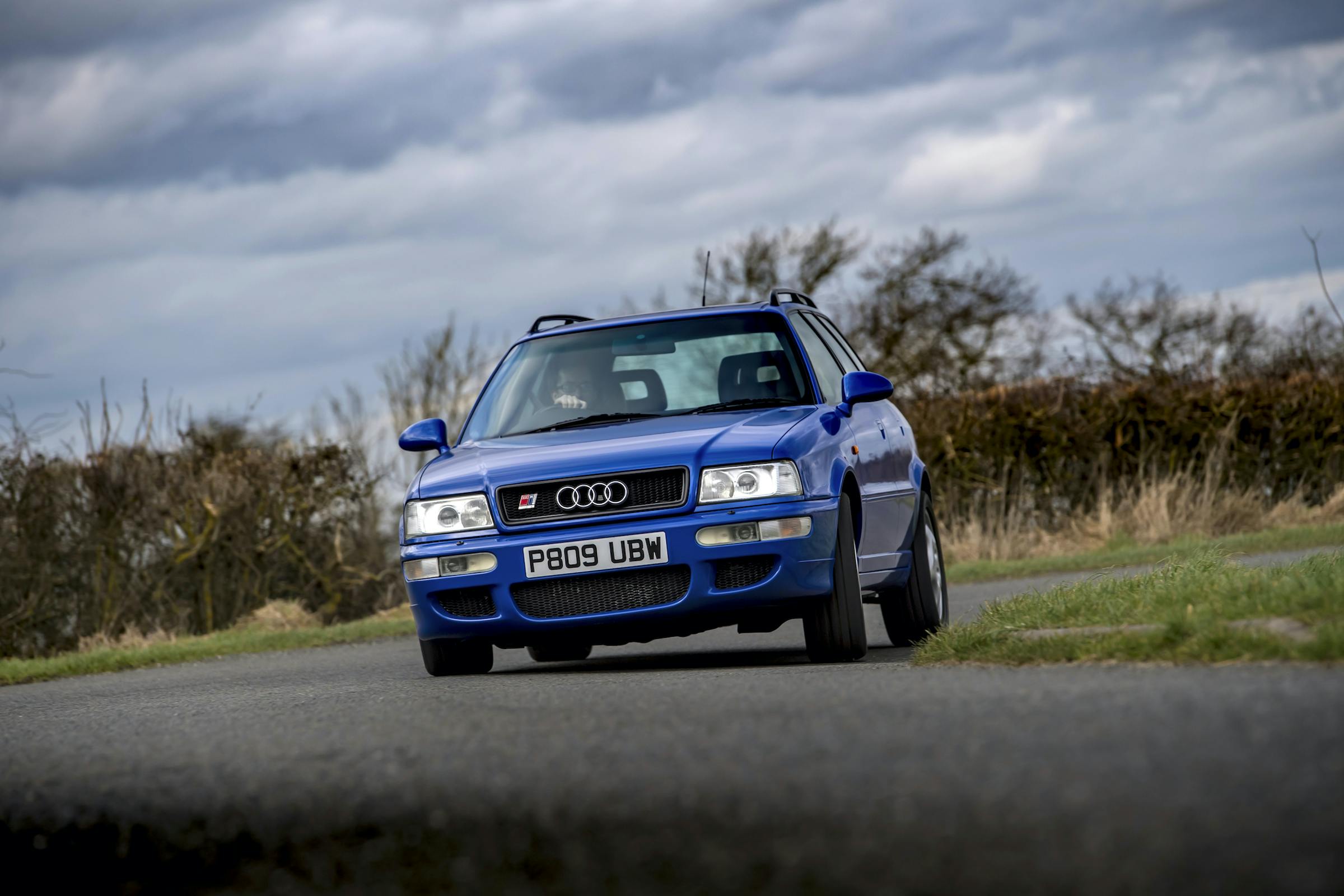 Audi RS2 front cornering driving action