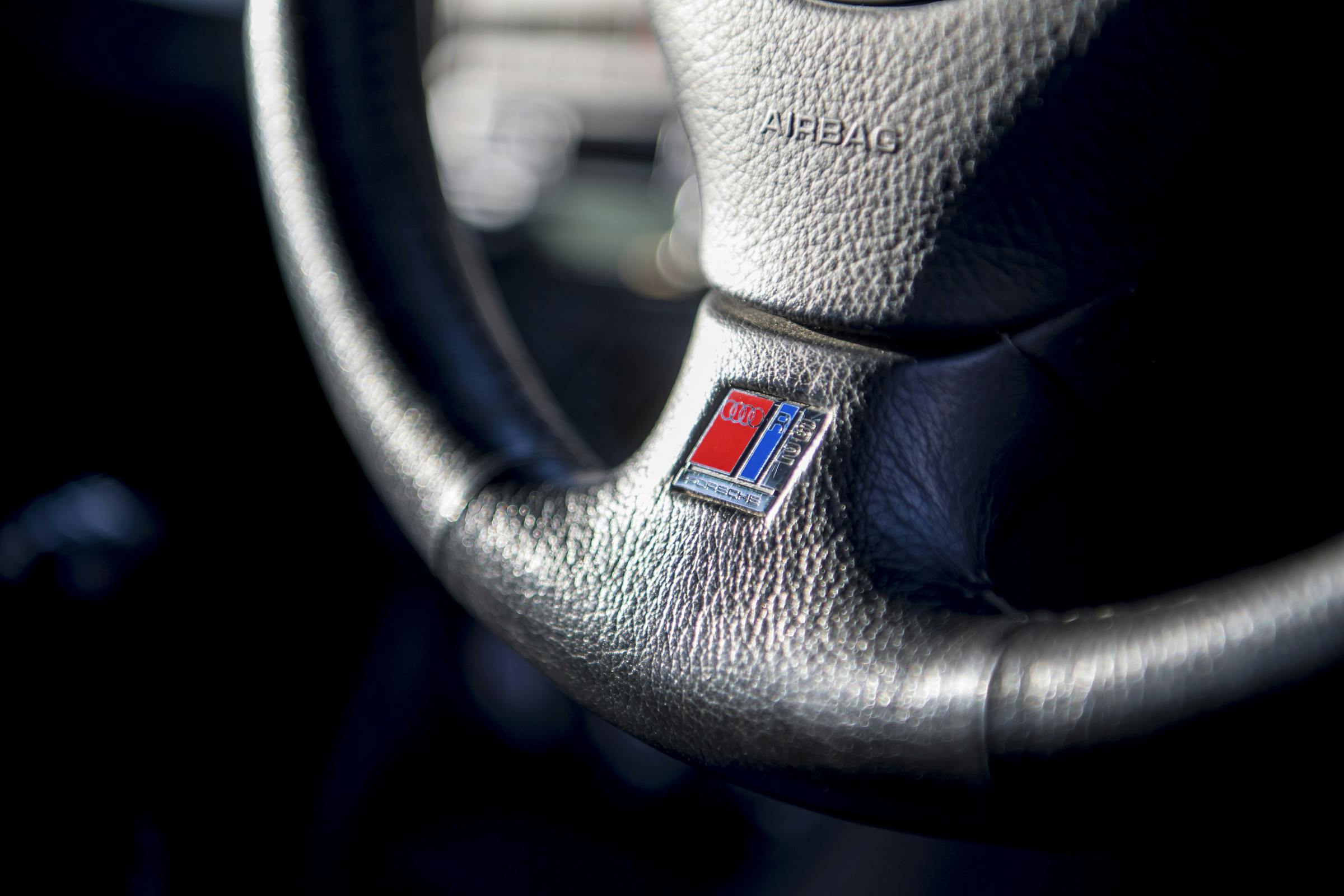 Audi RS2 interior steering wheel detail