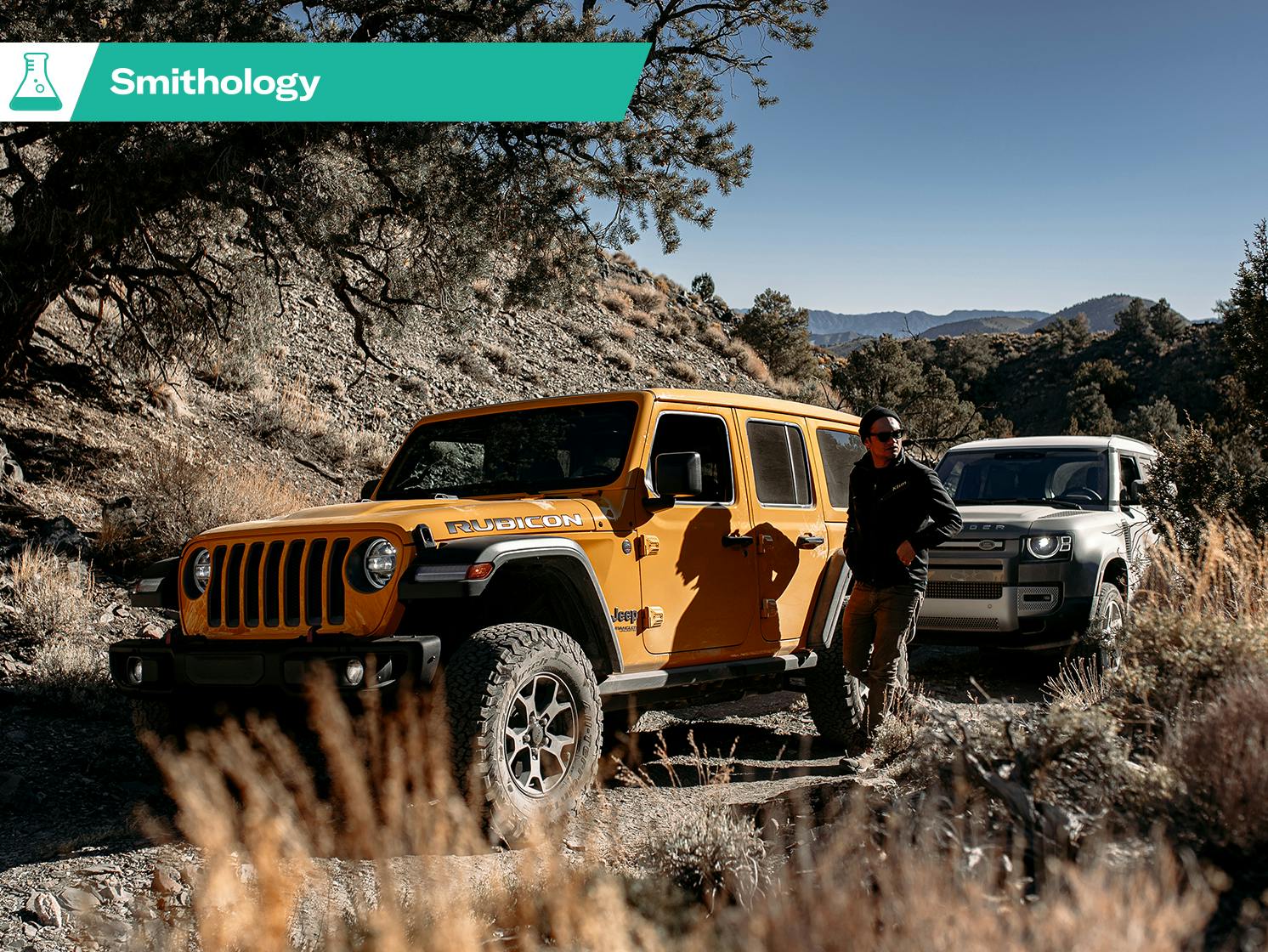 Smithology: The Land Rover Defender asks the Jeep Wrangler to STEP OUTSIDE!  - Hagerty Media