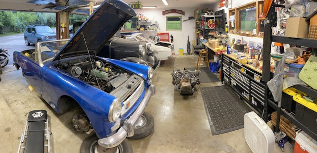 Kyle's cluttered garage