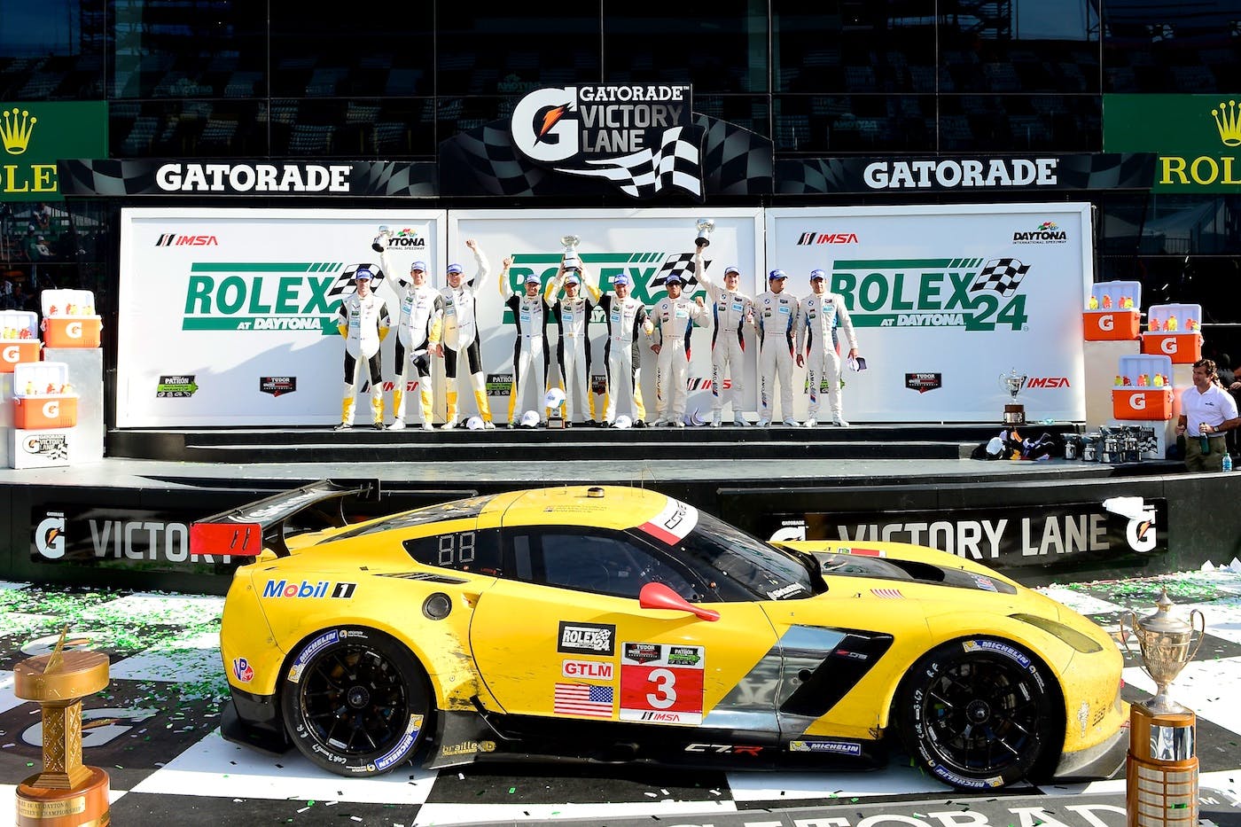 2015 Rolex 24 Hours at Daytona Corvette c7.r podium