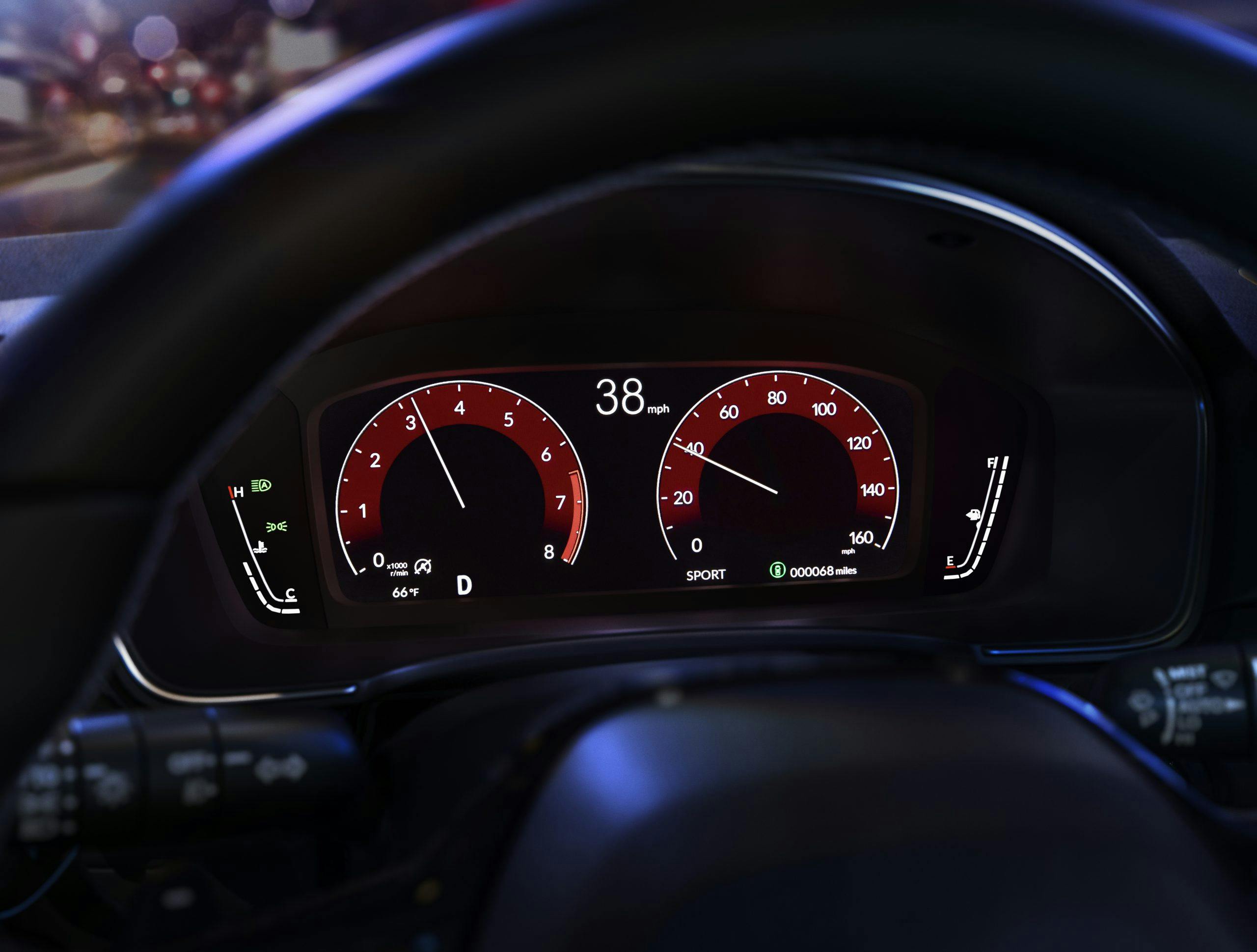 2022 Honda Civic Sedan Touring digital dash