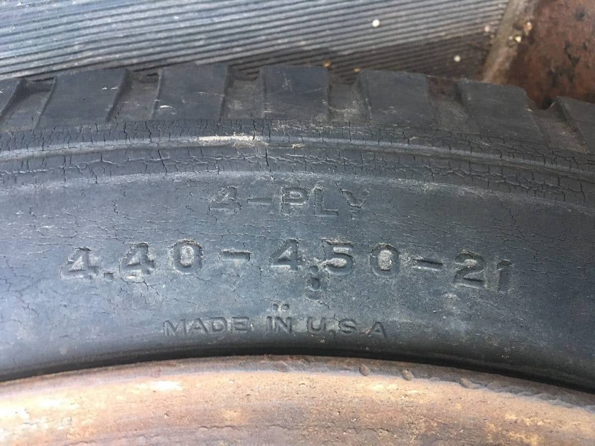 1925 Jewett tire sidewall detail
