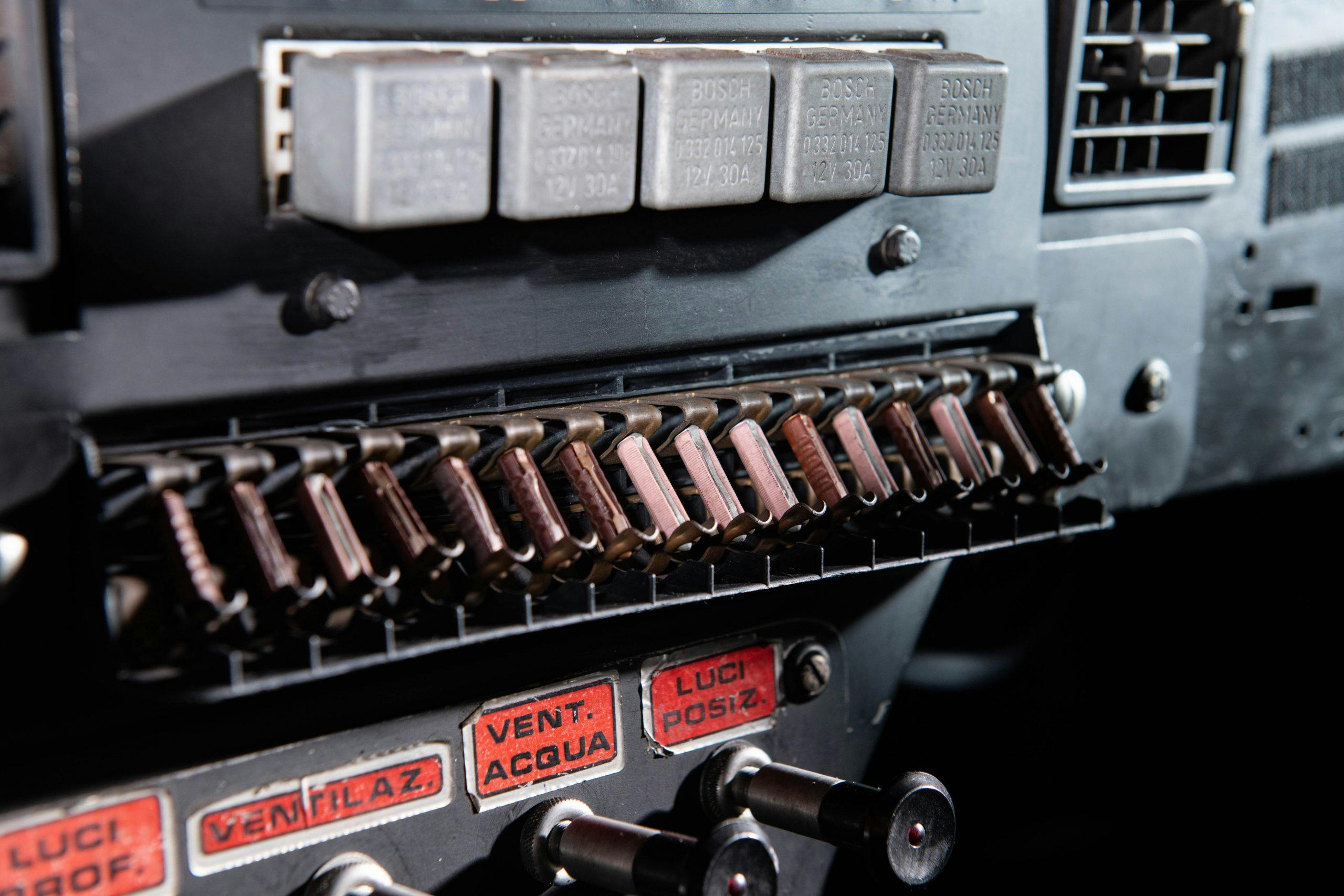 1980 Lancia 037 Prototype interior fuse detail