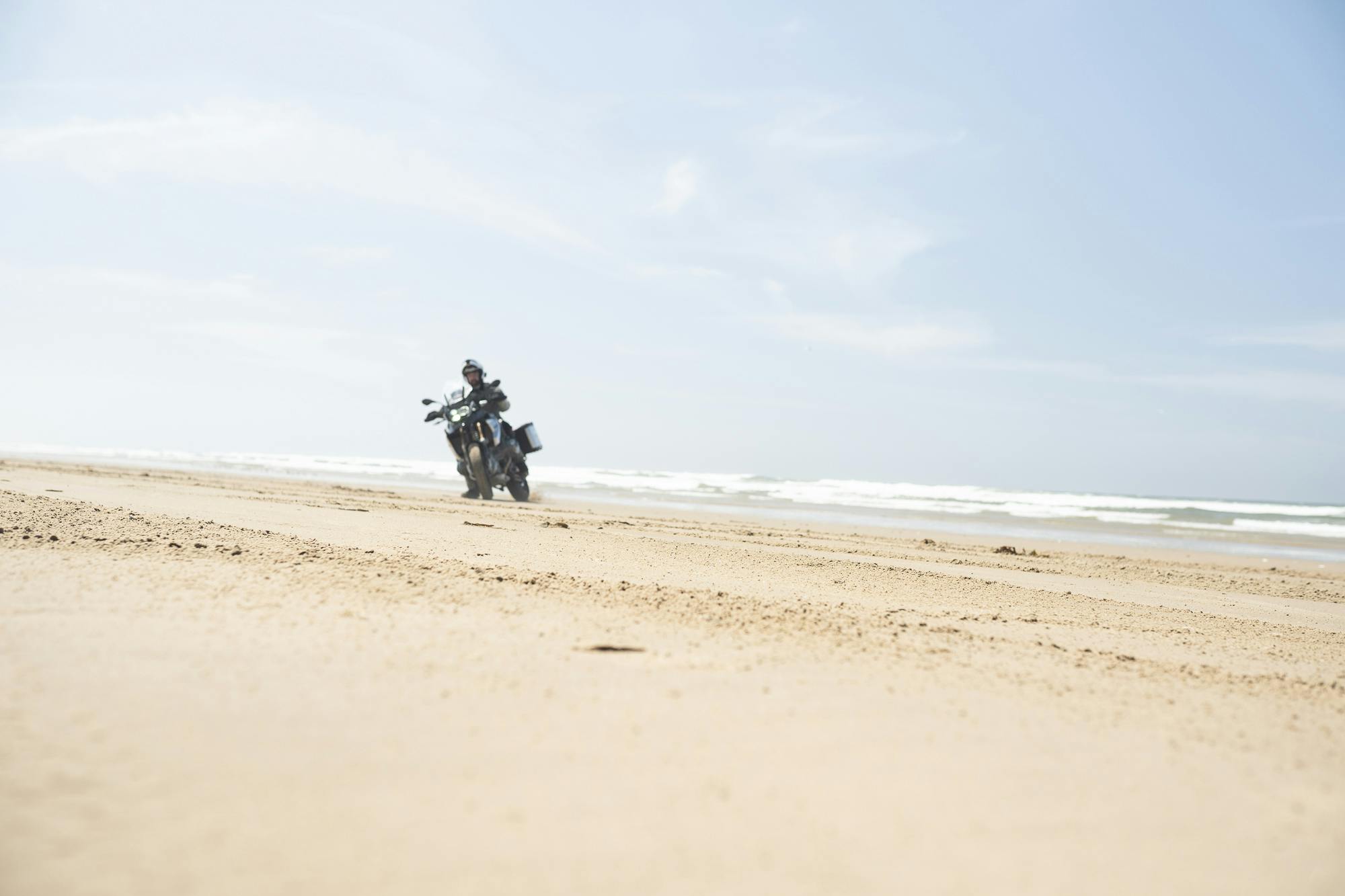 2021 BMW R1250 GS front beach action