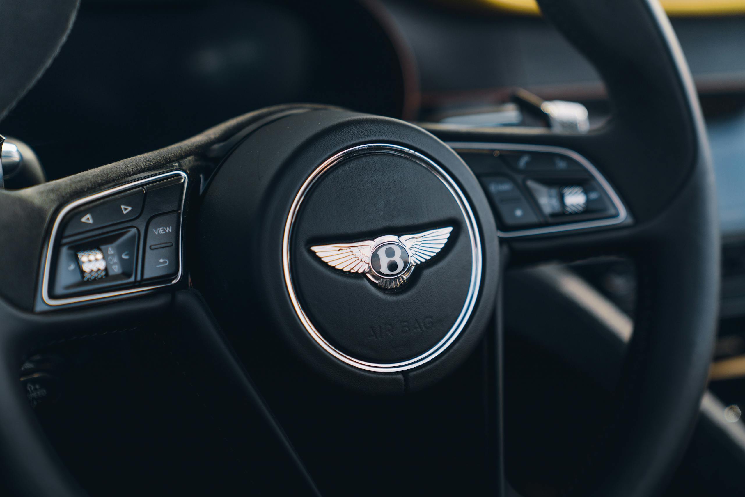 2021 Bentley Bacalar interior steering wheel detail