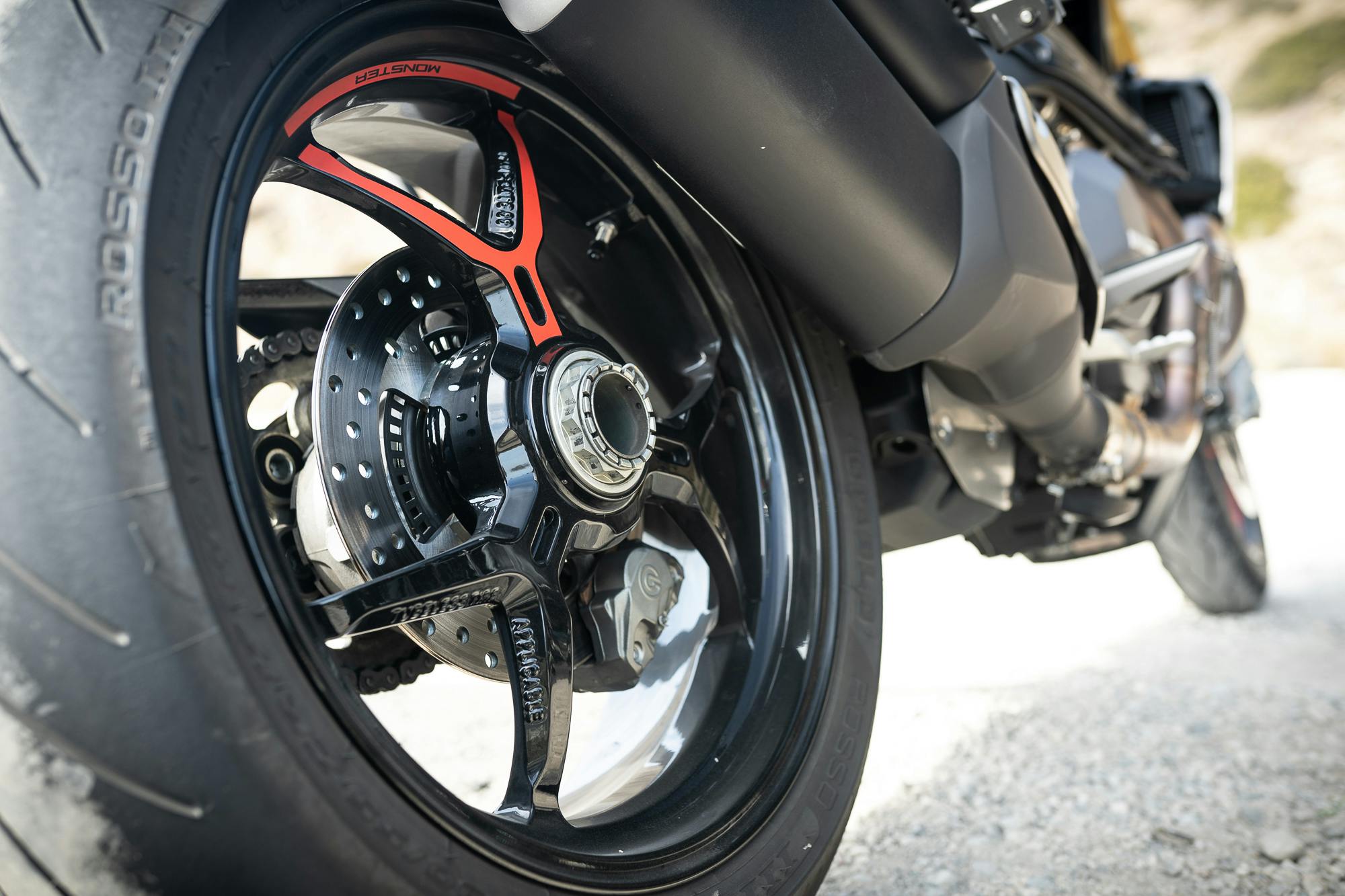 2021 Ducati Monster 1200 S rear wheel detail