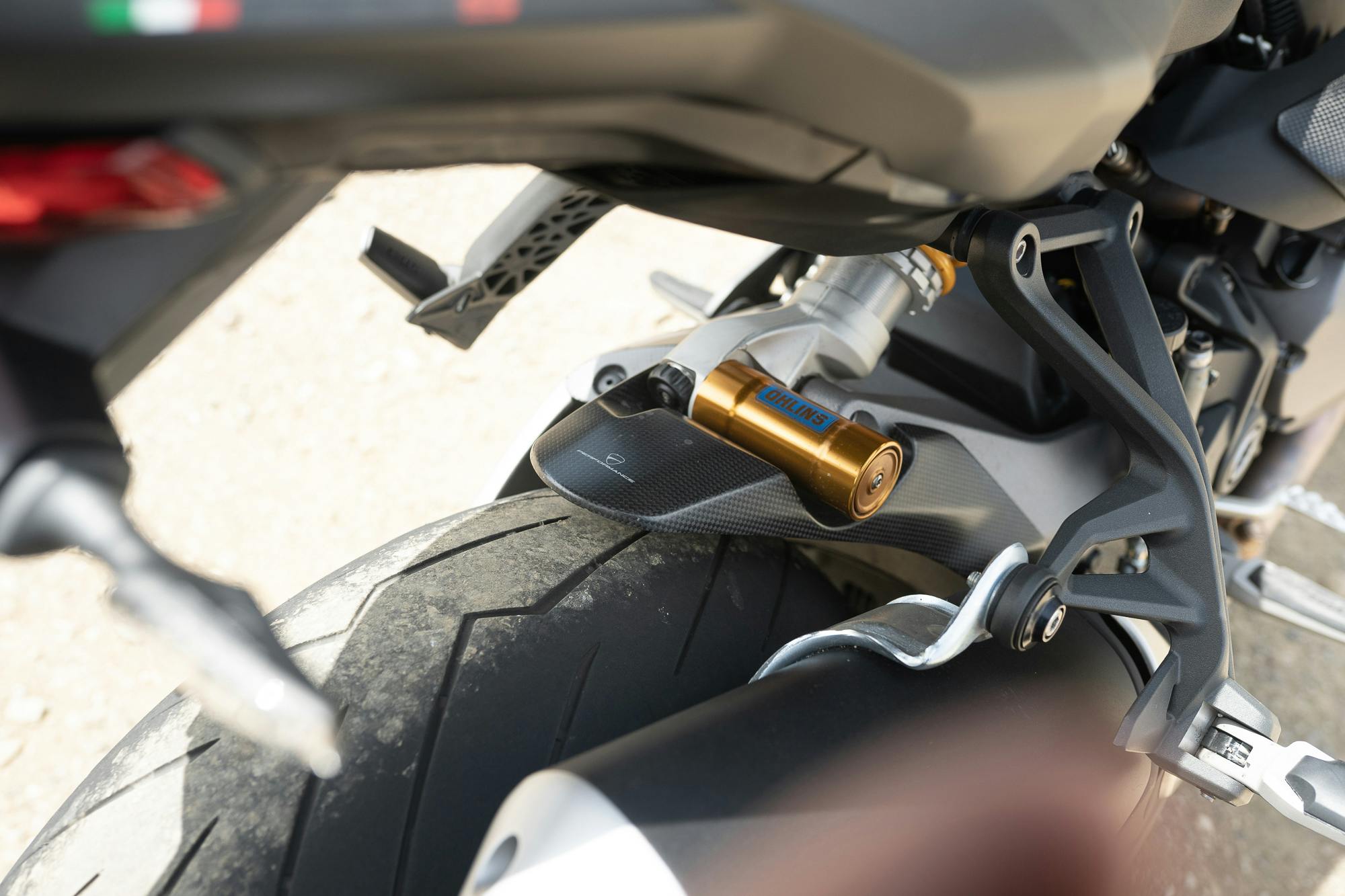 2021 Ducati Monster 1200 S rear suspension detail