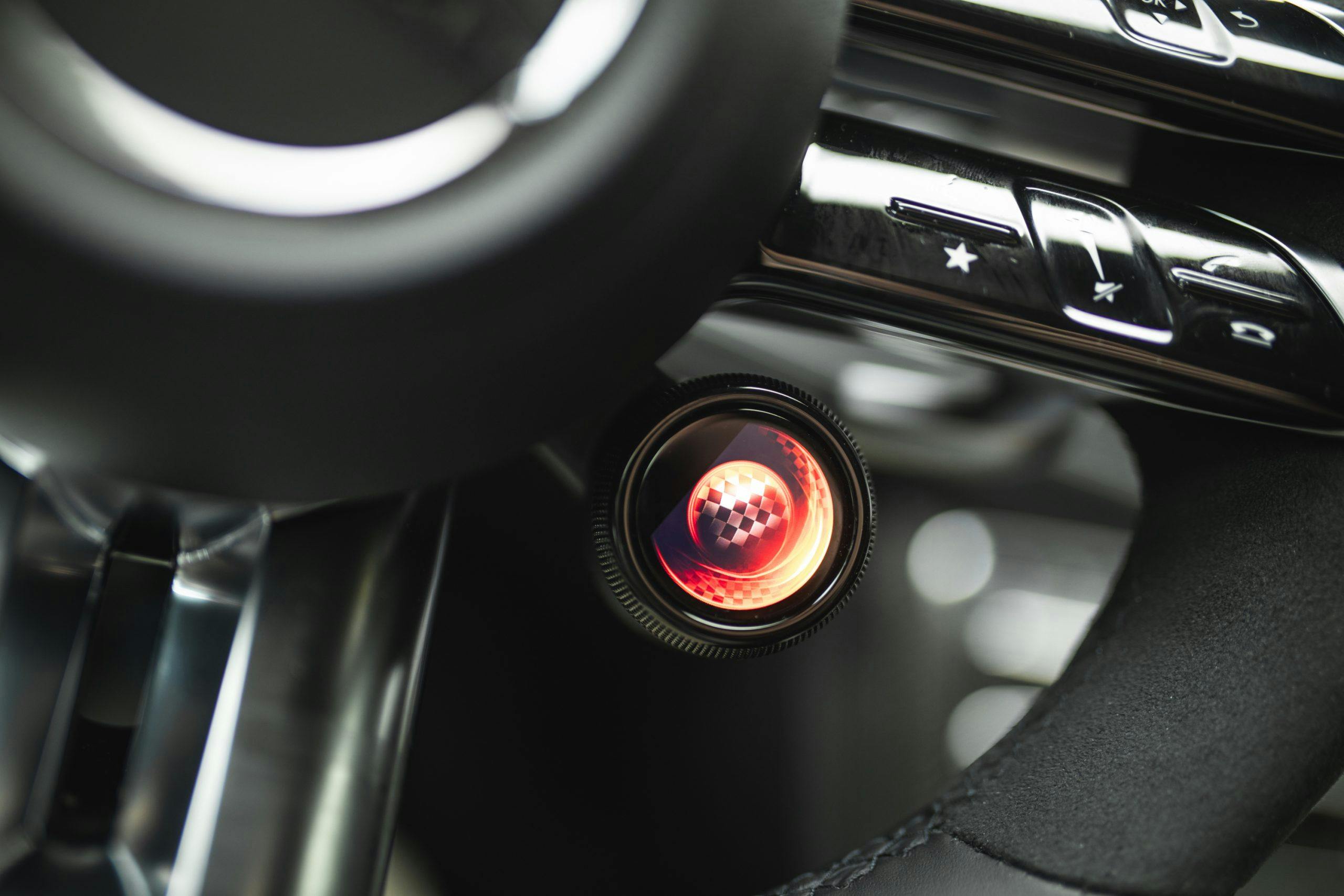 2021 Mercedes-AMG E63 S interior checkered flag button