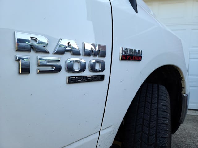 2020 Ram 1500 Classic 4x4 Tradesman SLT badges