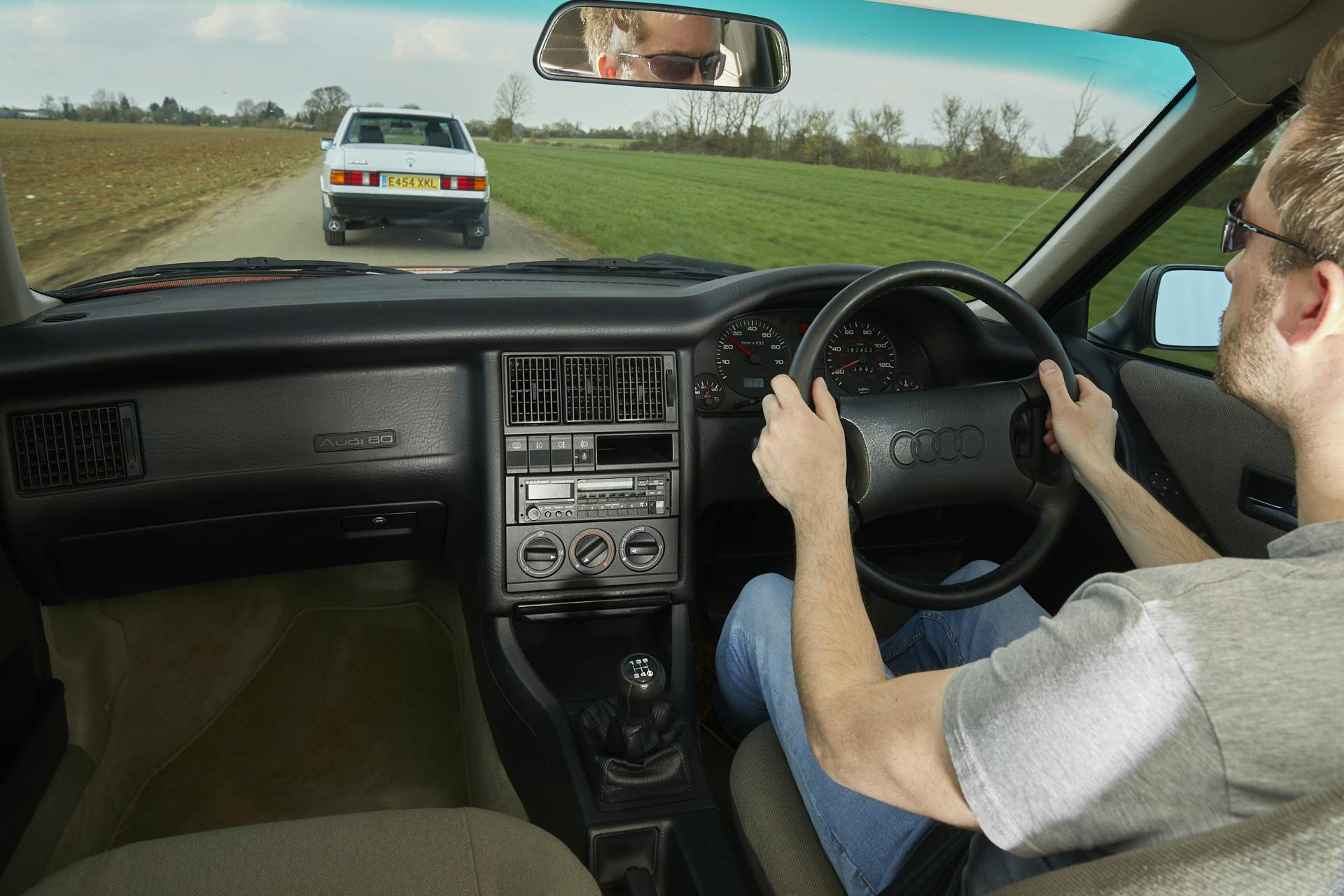 Audi 80 interior driver action