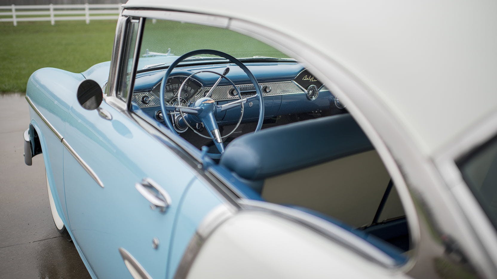 1955 Chevy Bel Air interior wheel