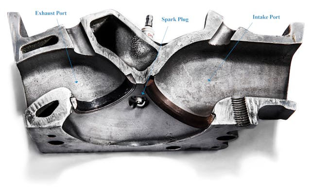 426 hemi aluminum cylinder head cutaway