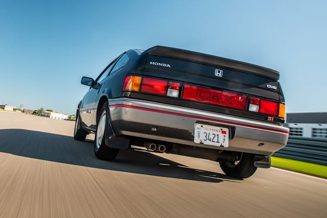 1985 CRX Si rear track action close