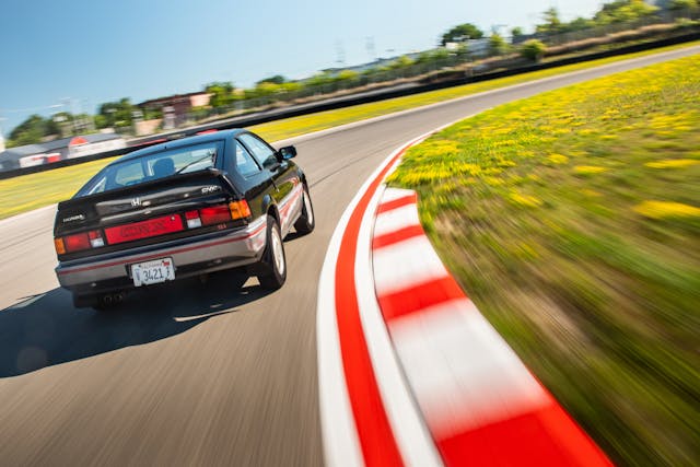 1985 CRX Si rear track action