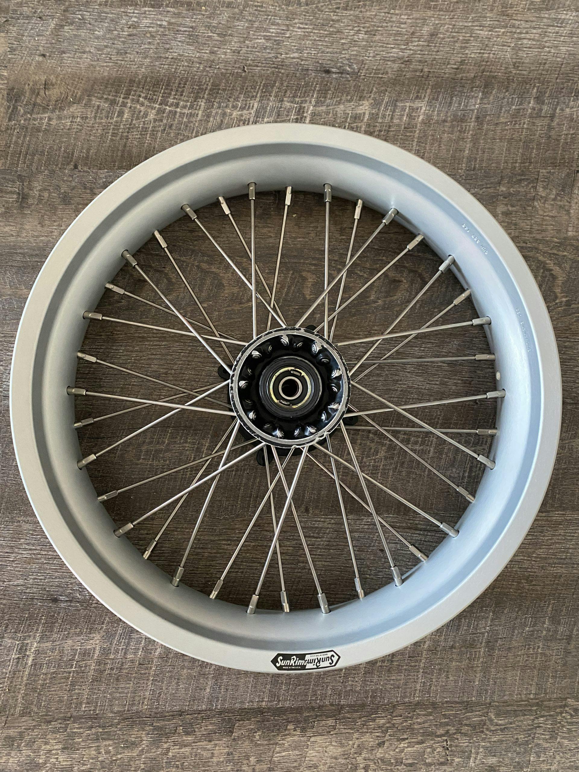 final built motorcycle wheel