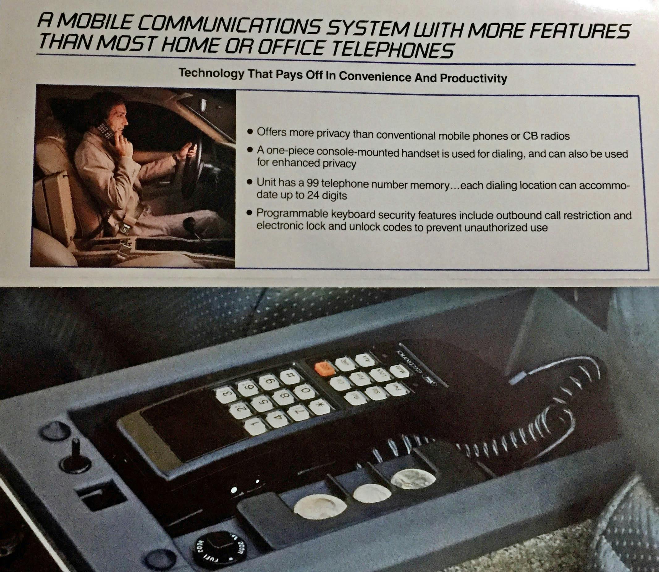 1985 Continental Mark VII LSC cell phone