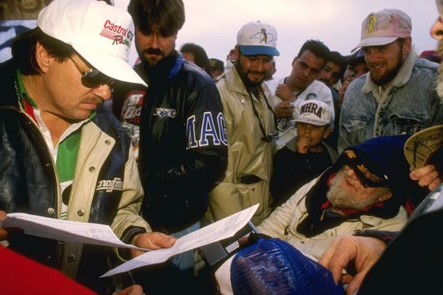 1996 John Force and fans