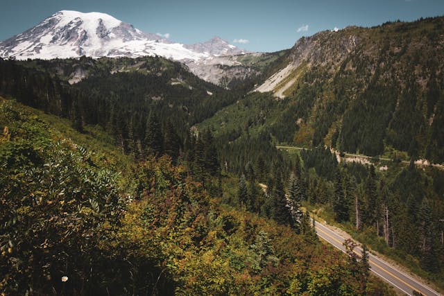 Mount Ranier and surrounding landscape