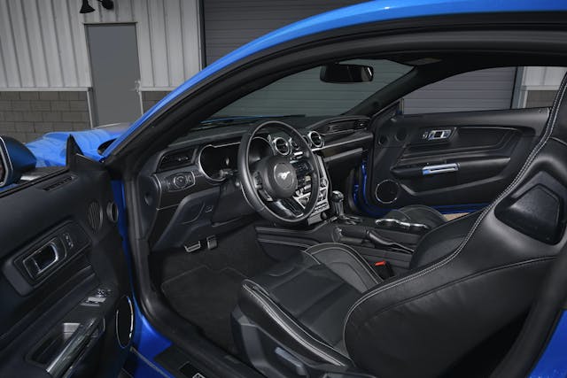 2021 Mustang Mach 1 blue interior driver side