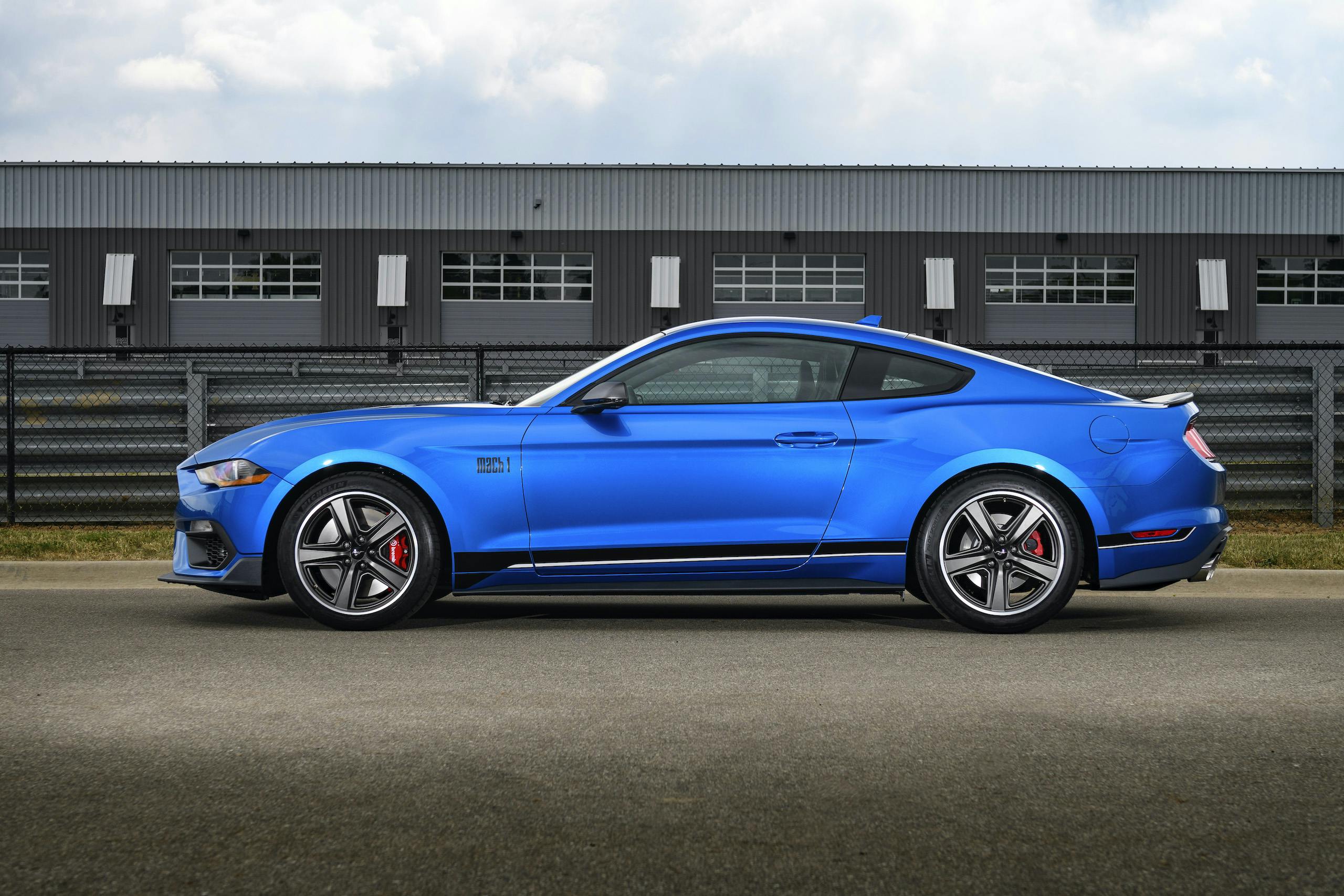 2021 Mustang Mach 1 blue side profile