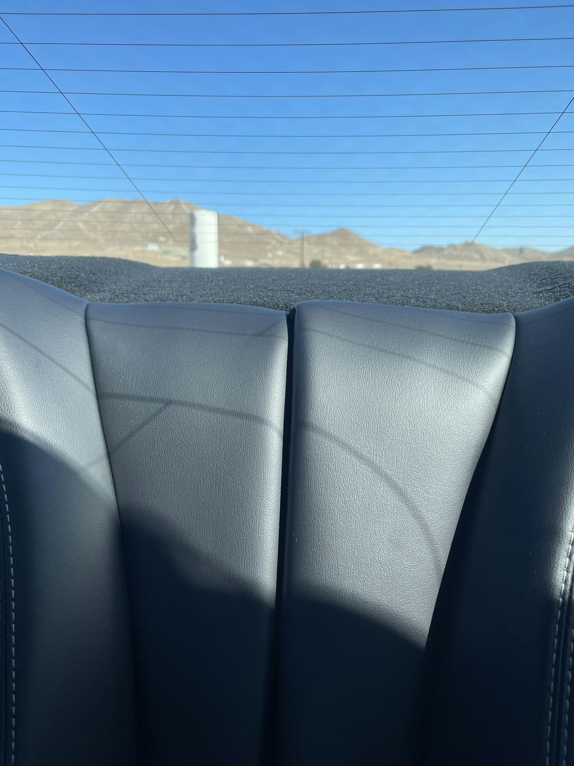 New Mustang Mach 1 rear seat seam