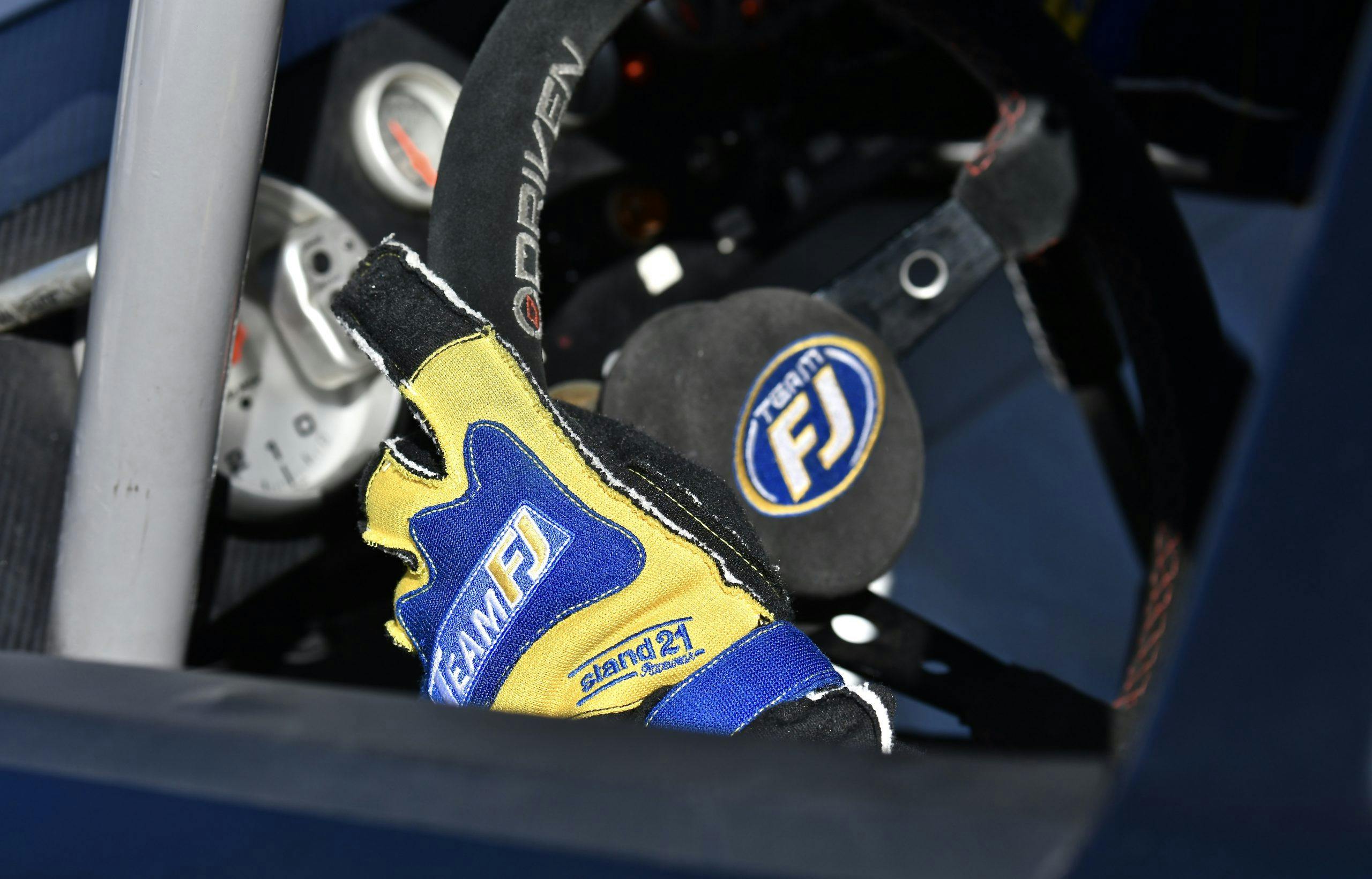 NASCAR on ice wheel and glove