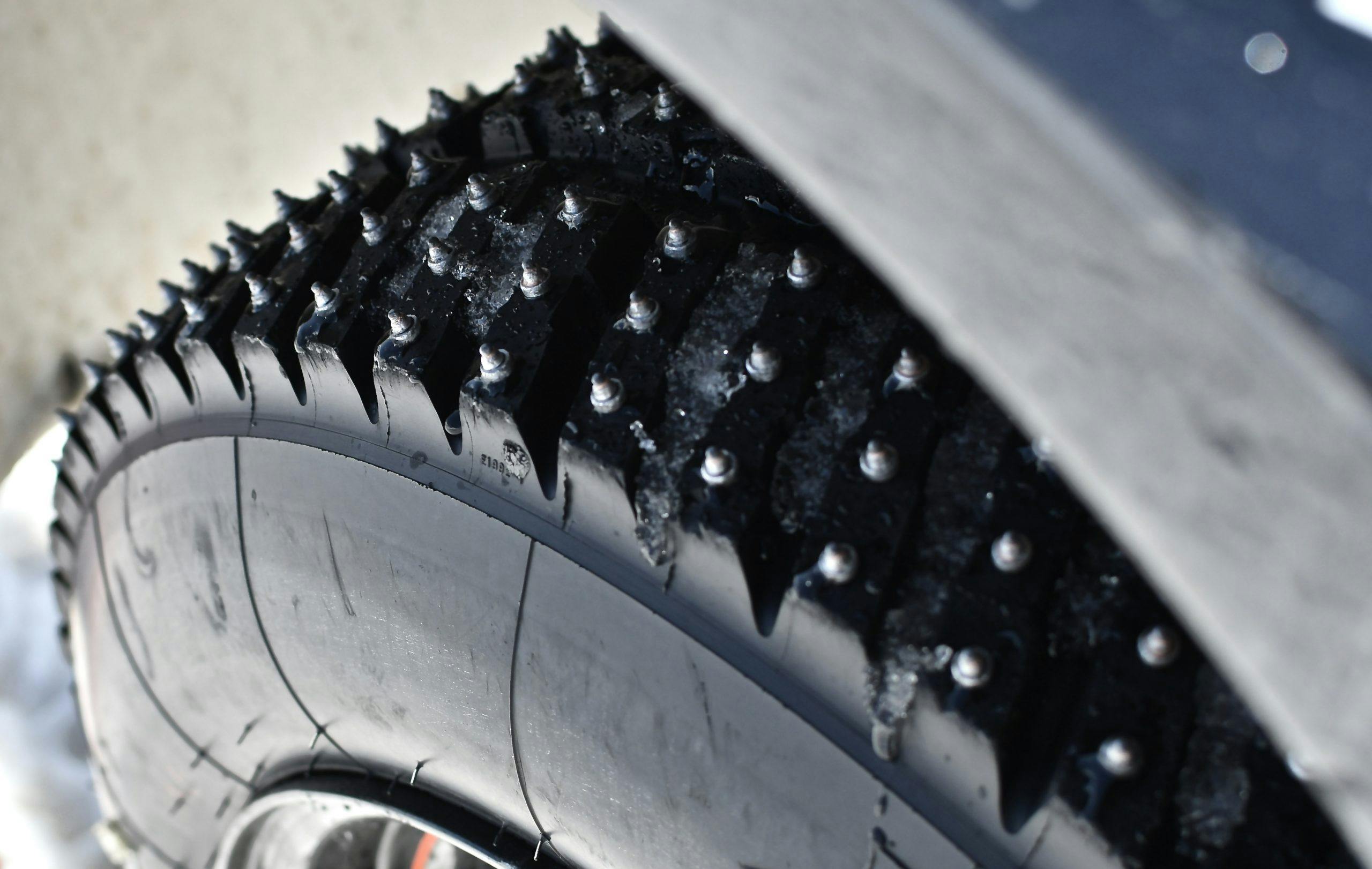 NASCAR on ice tire spikes