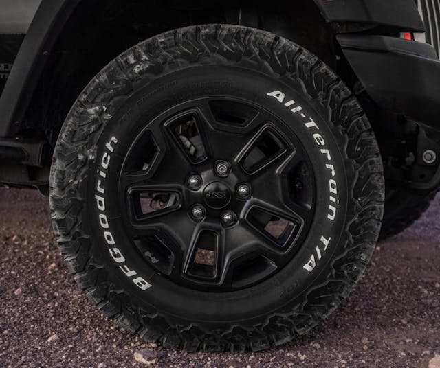 bgf ko2 all terrain tire on jeep wranger