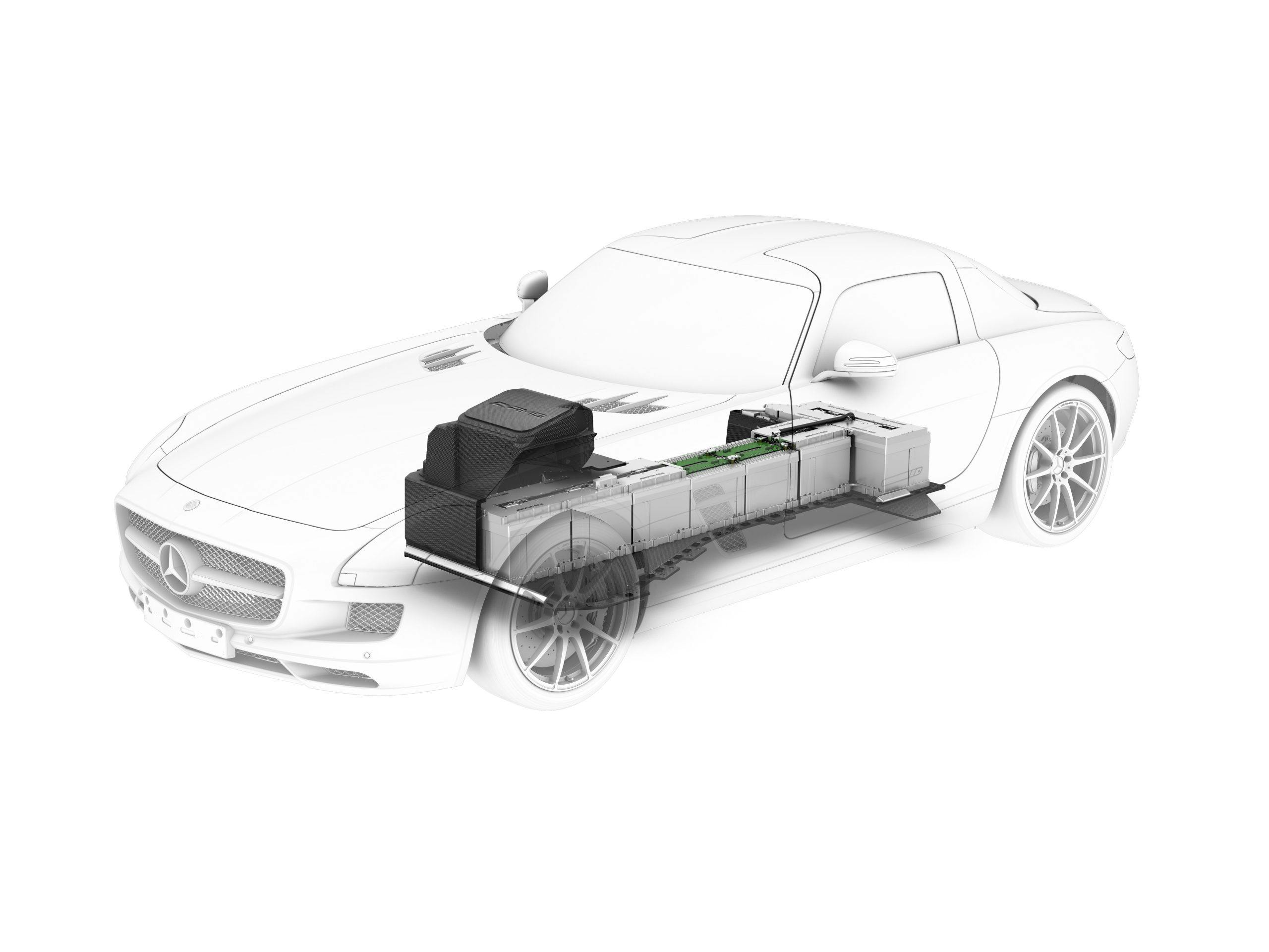 Mercedes-Benz SLS AMG E-CELL powertrain