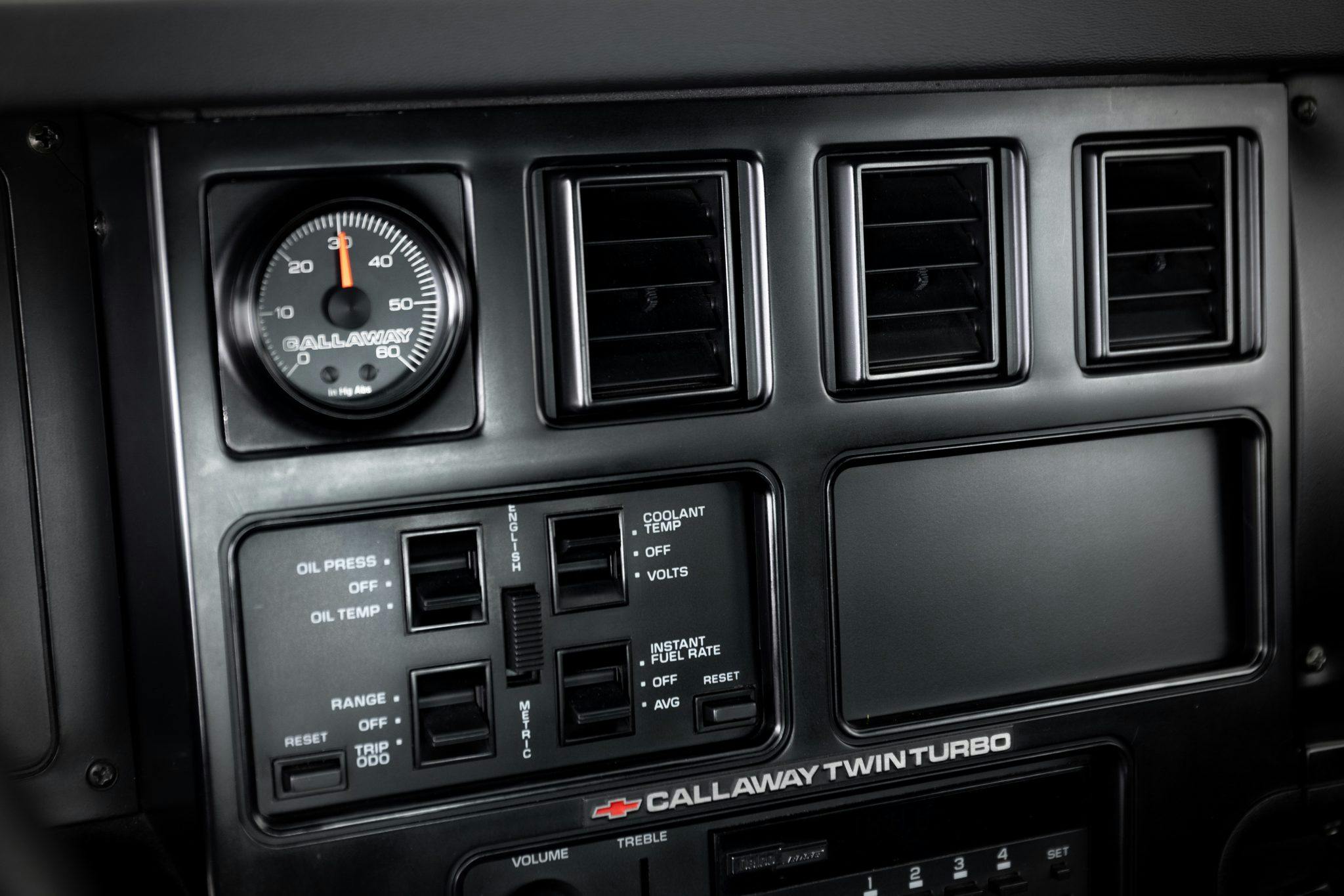 1988 Chevrolet Corvette Callaway SledgeHammer BaT interior console
