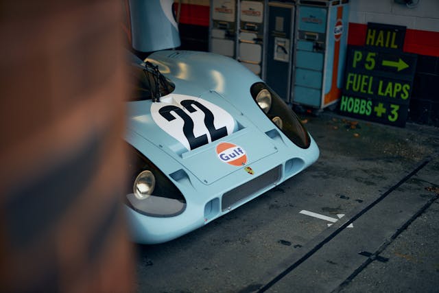 Porsche 917 K racecar front hood livery