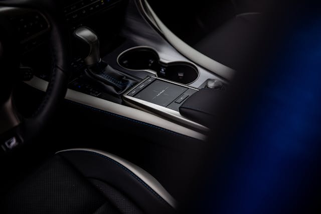 2021 Lexus RX450h interior center console detail