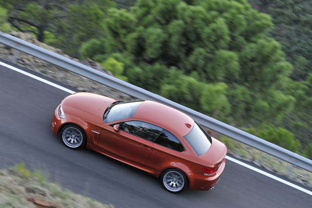 BMW 1 Series M Coupe side overhead