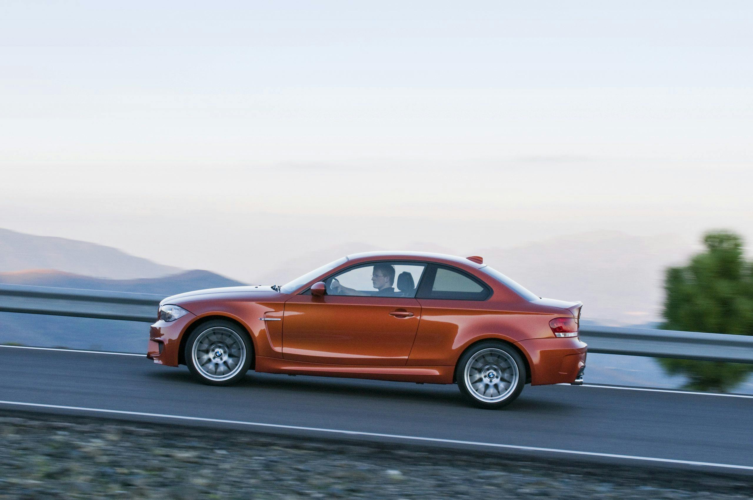 BMW 1 Series M Coupe side profile action
