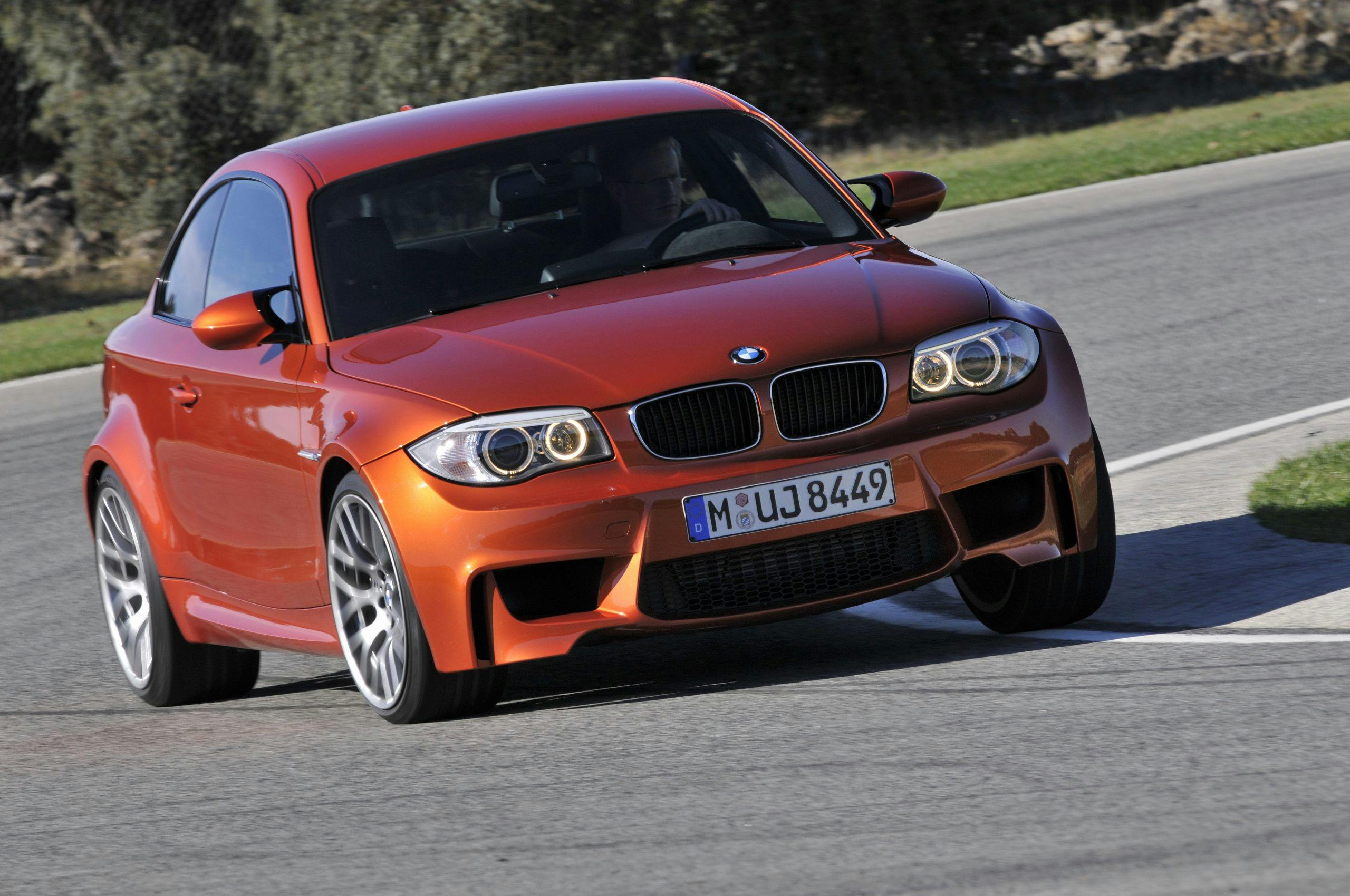 BMW 1 Series M Coupe front cornering action