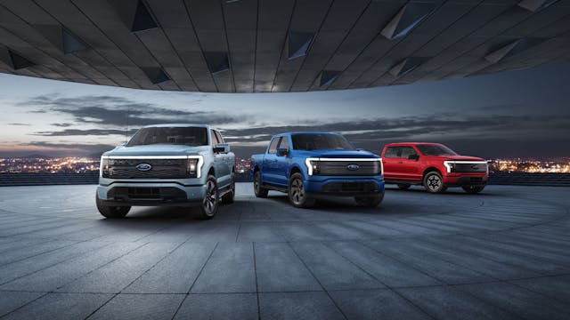 Ford F-150 Lightning EV group trucks